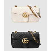 3위 [유명유튜버가 반한제품]영상 Gucci 구찌 마몬트 마틀라세 백 화이트,블랙 & 미니,스몰,미디움 443497