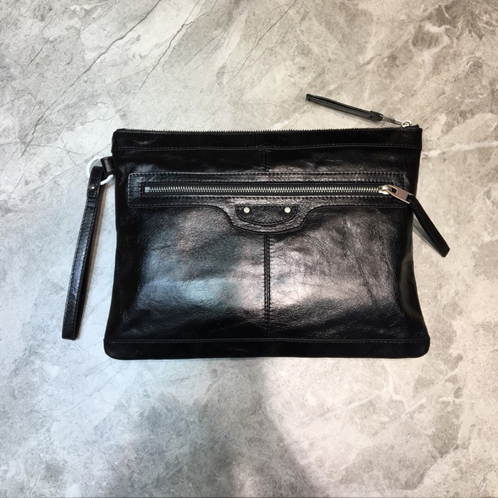 Balenciaga 2020 Leather Clutch Bag,33/37CM - 발렌시아가 2020 남여공용 레더 클러치백,BGB0468,33/37CM,블랙,다크그레이,그레이