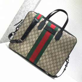 Gucci 2020 남성용 구찌 웹 밴드 수프림 서류가방 브라운,블랙