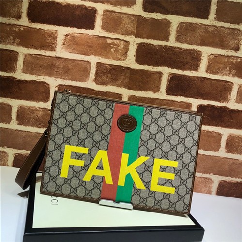 GUCCI 구찌 Fake Not 프린트 클러치 636171 2020/신상