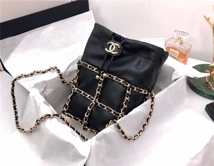 CHANEL 샤넬 램스킨 드로스트링 백 AS231