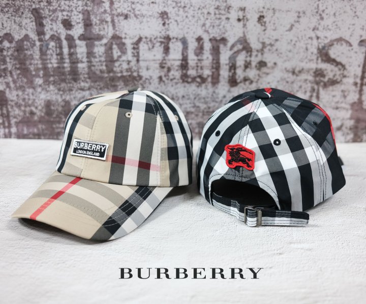 BURBERRY  버버리 빅 노바체크 F&B 자수 로고 클래식 볼캡 [남녀공용]