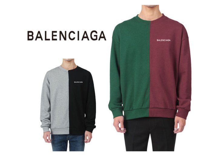 BALENCIAGA 발렌시아가 하프 로고 맨투맨