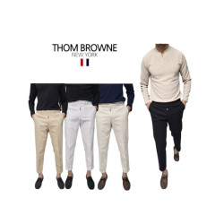 Thom Browne 톰브라운 반밴딩 9부 치노 면슬랙스