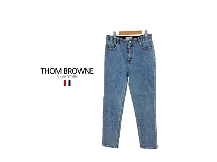 Thom Browne 톰브라운 슬림핏 테이퍼드 스판 청바지