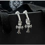 Chrome Hearts 크롬하츠 CH PLUS 미니 다이아 크로스 참 링 귀걸이 silver.925 [1:1제작] 남녀공용