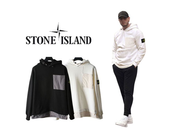 Stone Island   스톤아일랜드 레이어드 스트링 후드티