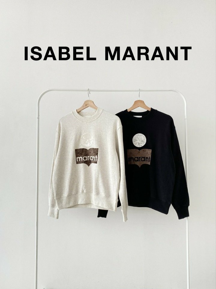 ISABEL MARANT 22 FW 이자벨 마랑 벨벳 후로피 로고 맨투맨 여성