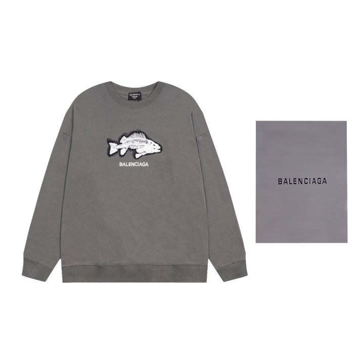 BALENCIAGA 발렌시아가 로고 물고기 패치 맨투맨