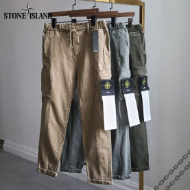 Stone Island 스톤아일랜드 세로절개 폴드 일자 팬츠