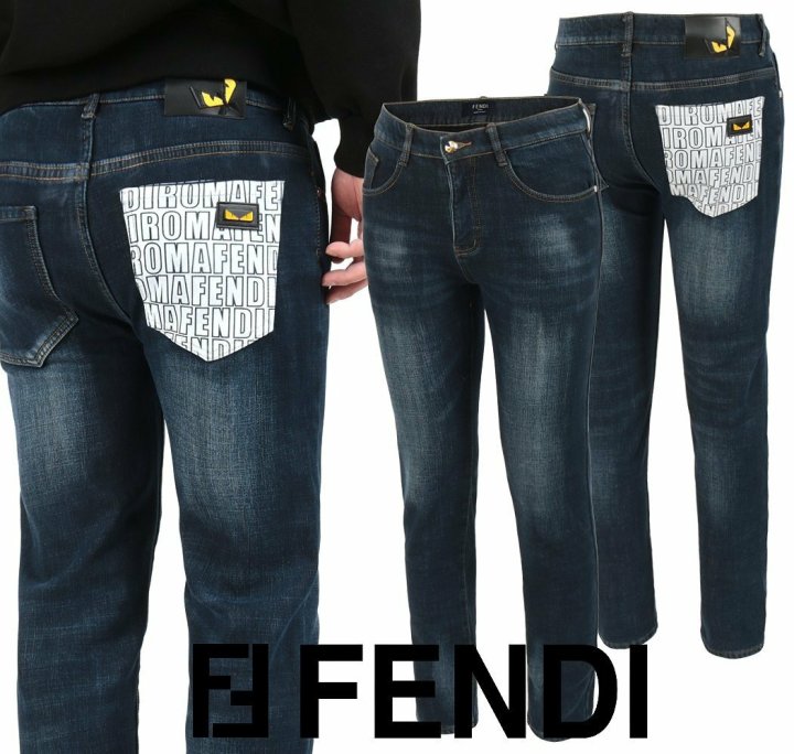 Fendi  펜디 멀티패치 워싱 청바지 융