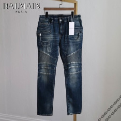 Balmain 발망 바이커 패치 빈티지 청바지