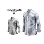 Thom Browne 톰브라운  차이나카라 스트라이프 린넨 셔츠