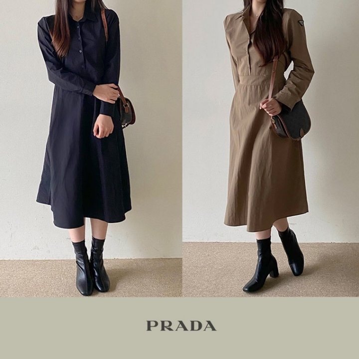 PRADA 23FW 프라다 롱드레스