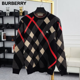 Burberry 버버리 기사자수 사선체크 니트