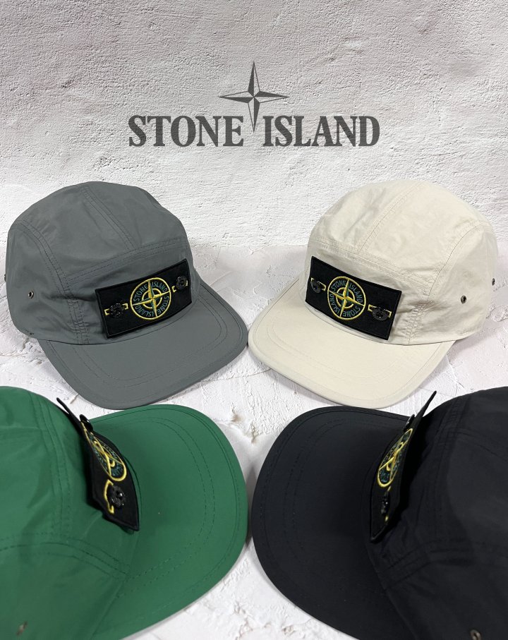 Stone Island 스톤아일랜드 나일론 컴퍼스로고 클래식 와팬 캠프캡