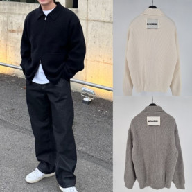 Jil sander 질샌더 캐시하찌 카라니트집업