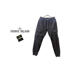 Stone Island 스톤아일랜드 다크 사선 워싱 조거팬츠