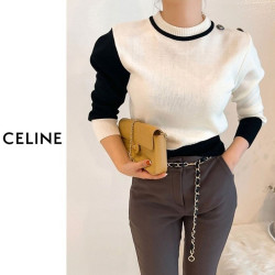 CELINE 셀린느 소매 배색 니트