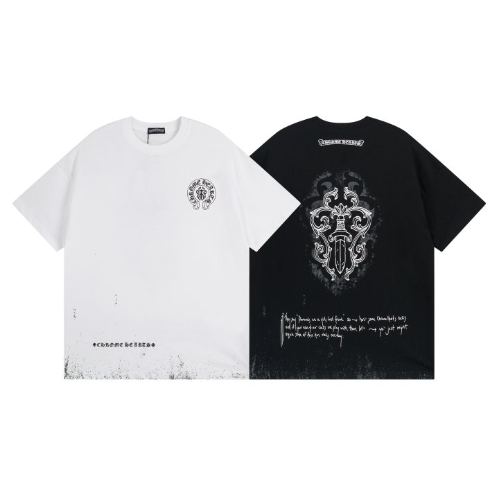 Chrome Hearts 크롬하츠 말굽 나이프 더티 워싱 반팔 　