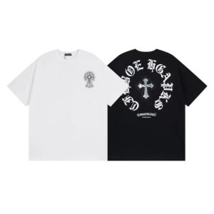 Chrome Hearts 크롬하츠 레터링 크리스탈 크로스 반팔