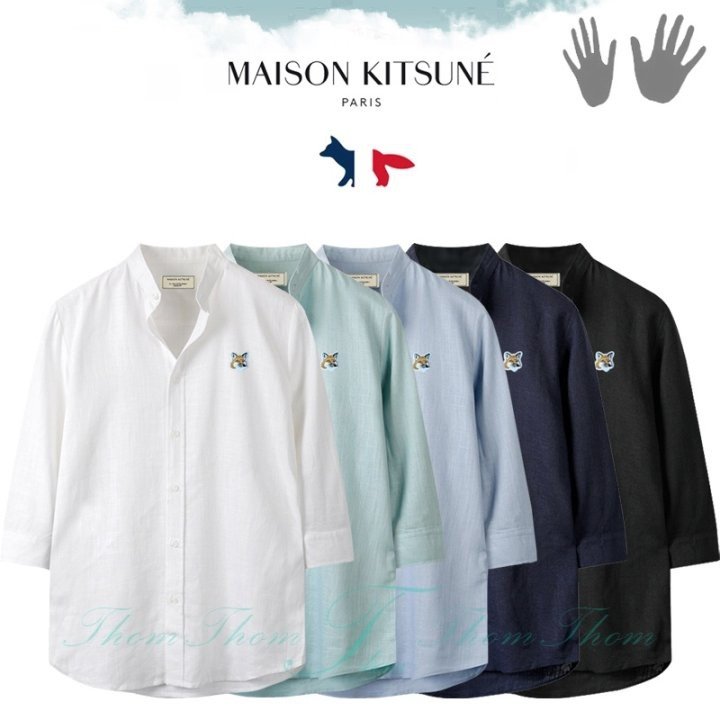 Maison Kitsune 메종키츠네 차이나 7부 셔츠