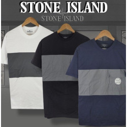 Stone Island  스톤아일랜드 맨즈 빅사이즈 포켓포인트 우븐믹스 반팔티 "