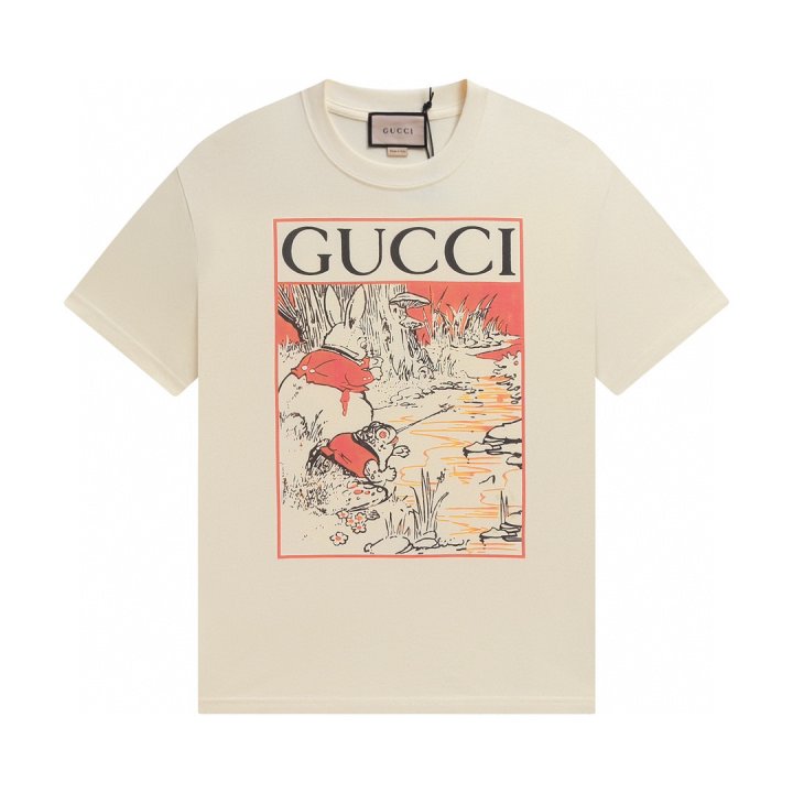 GUCCI 구찌 889 토끼와거북이 로고 반팔 　