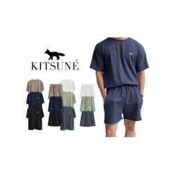 Maison Kitsune 메종키츠네 폭스 골지 반팔 세트