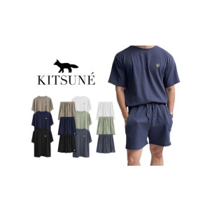 Maison Kitsune 메종키츠네 폭스 골지 반팔 세트