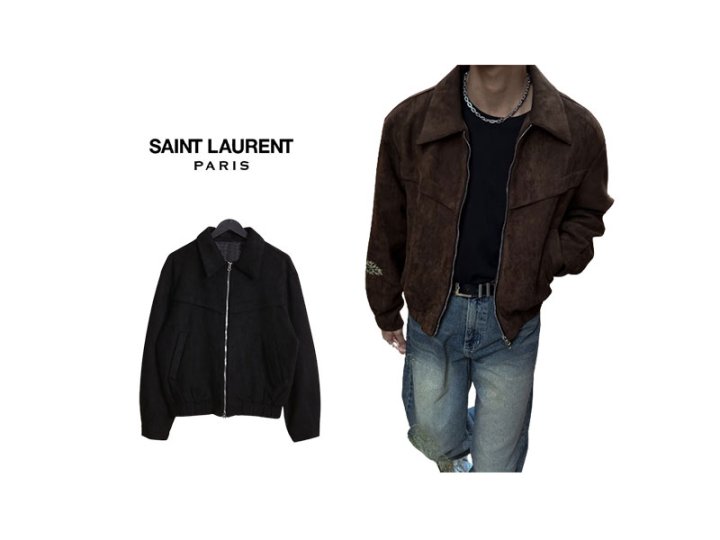 Saint Laurent 세인트로랑 FW 절개 스웨이드 자켓