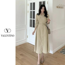 Valentino 발렌티노 V벨트 버튼 원피스