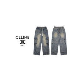 CELINE 셀린느 스트랩 밴딩 청카고 바지