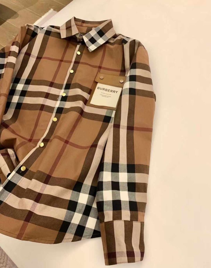 Burberry 버버리 레더포켓 클래식체크 셔츠