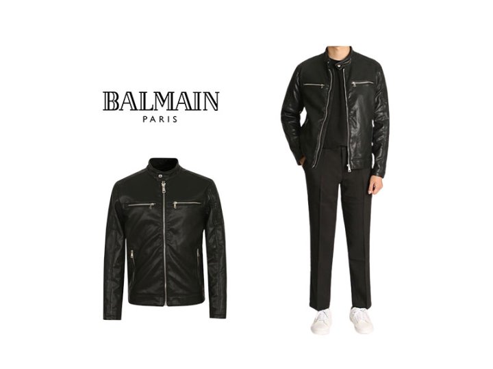 Balmain 발망 비건 바이커 레더 자켓