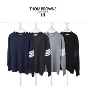 Thom Browne 톰브라운 베이직 라운드 니트