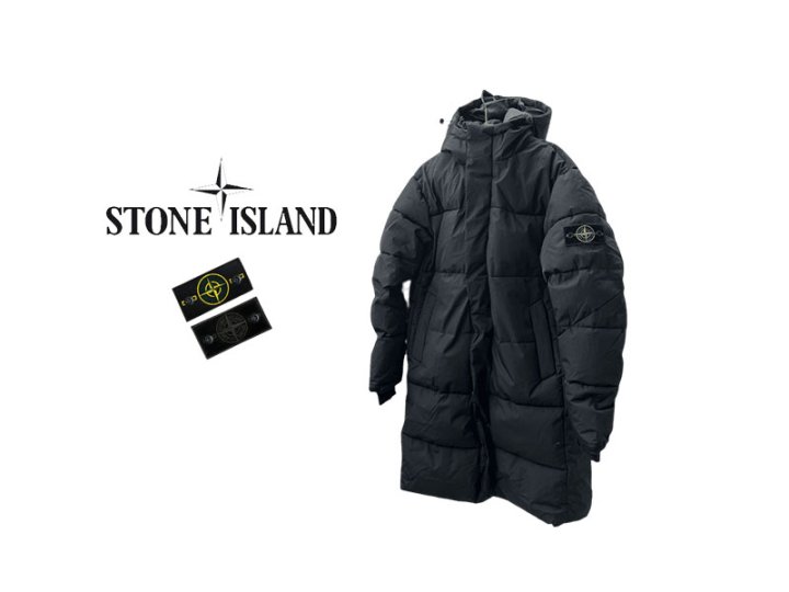 STONE ISLAND 스톤아일랜드 와펜 패치 롱패딩