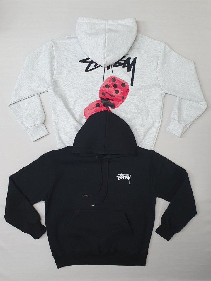 STUSSY 스투시 주사위 나염 기모 후드