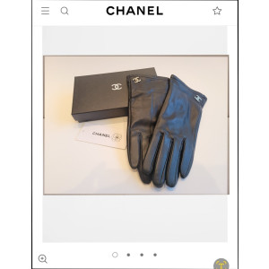 CHANEL 샤넬 가죽 니켈장식 여성 장갑
