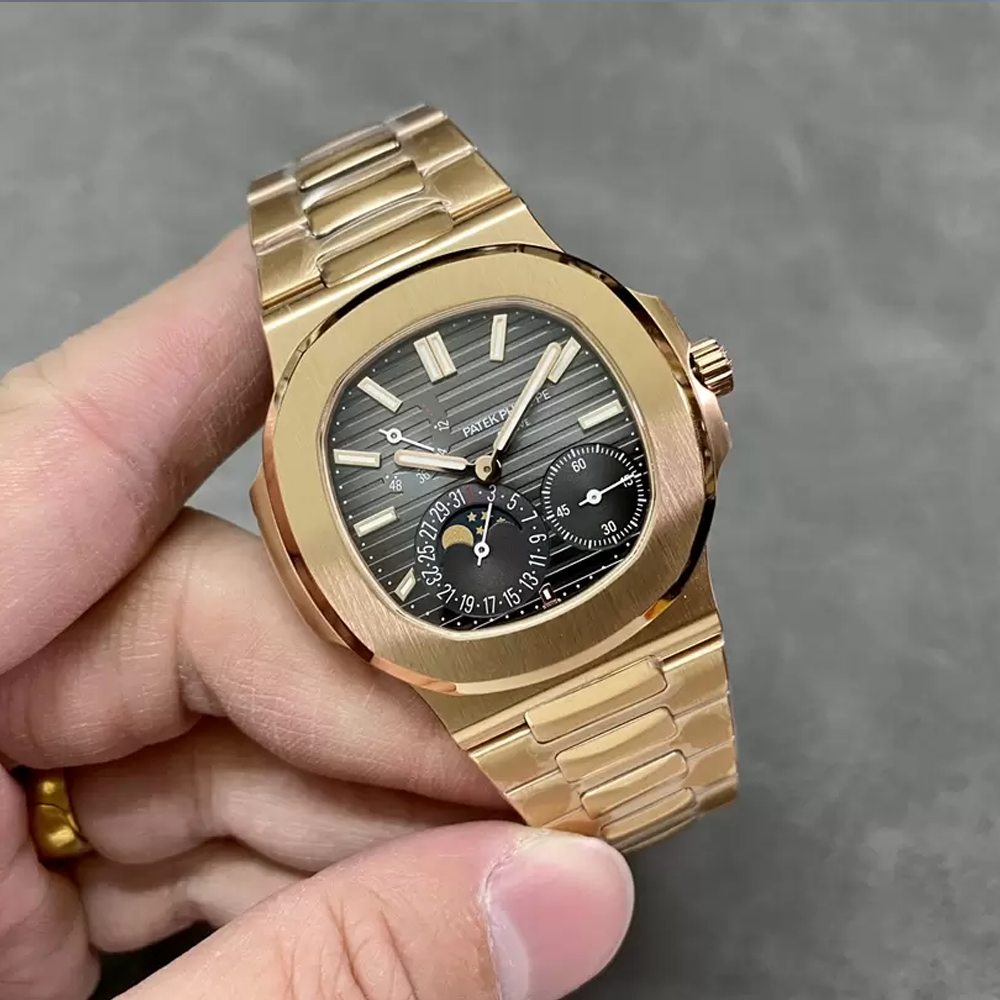 PATEK PHILIPPE 파텍필립 노틸러스 골드 문페이즈 금통 5712