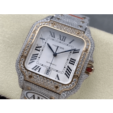 CARTIER 까르띠에 산토스 버스트다운 40mm 흰판