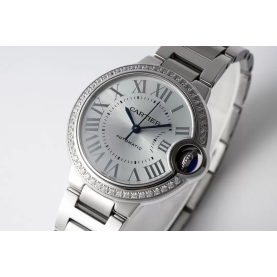 CARTIER 까르띠에 발롱 블루 드 까르띠에 다이아 베젤 33mm W4BB0028