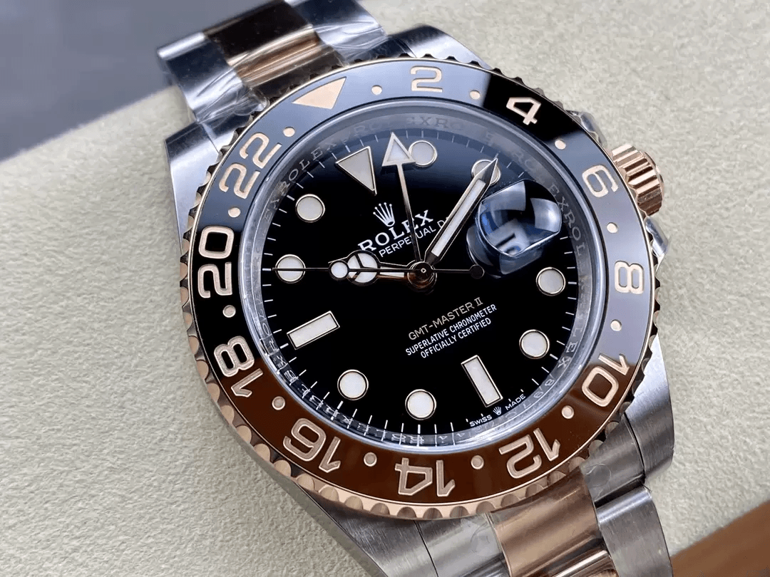 ROLEX 로렉스 GMT마스터2 루트비어 콤비 검판