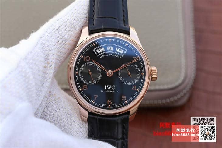 IWC 아이더블유씨 포르투기저 애뉴얼 캘린더 로즈골드 블랙다이얼