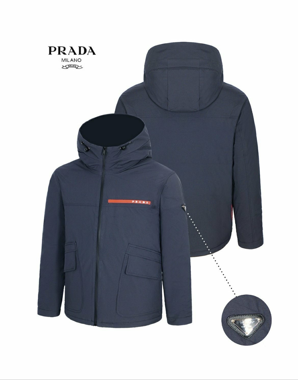 PRADA 프라다 구스다운 후드 패딩