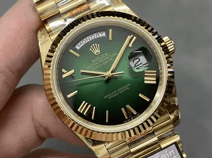 ROLEX 로렉스 데이데이트 옐로우 골드 녹판 40mm m228238