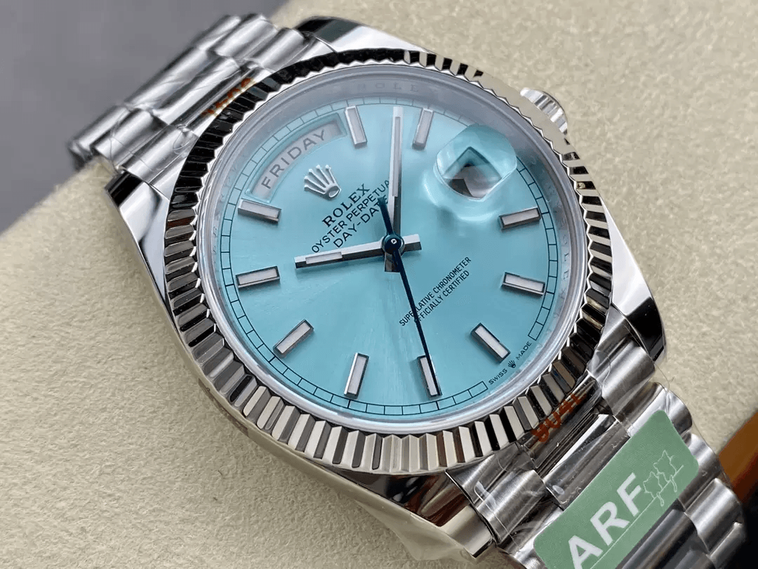 ROLEX 로렉스 데이데이트 터콰 인덱스 다이얼 화이트 골드 40mm