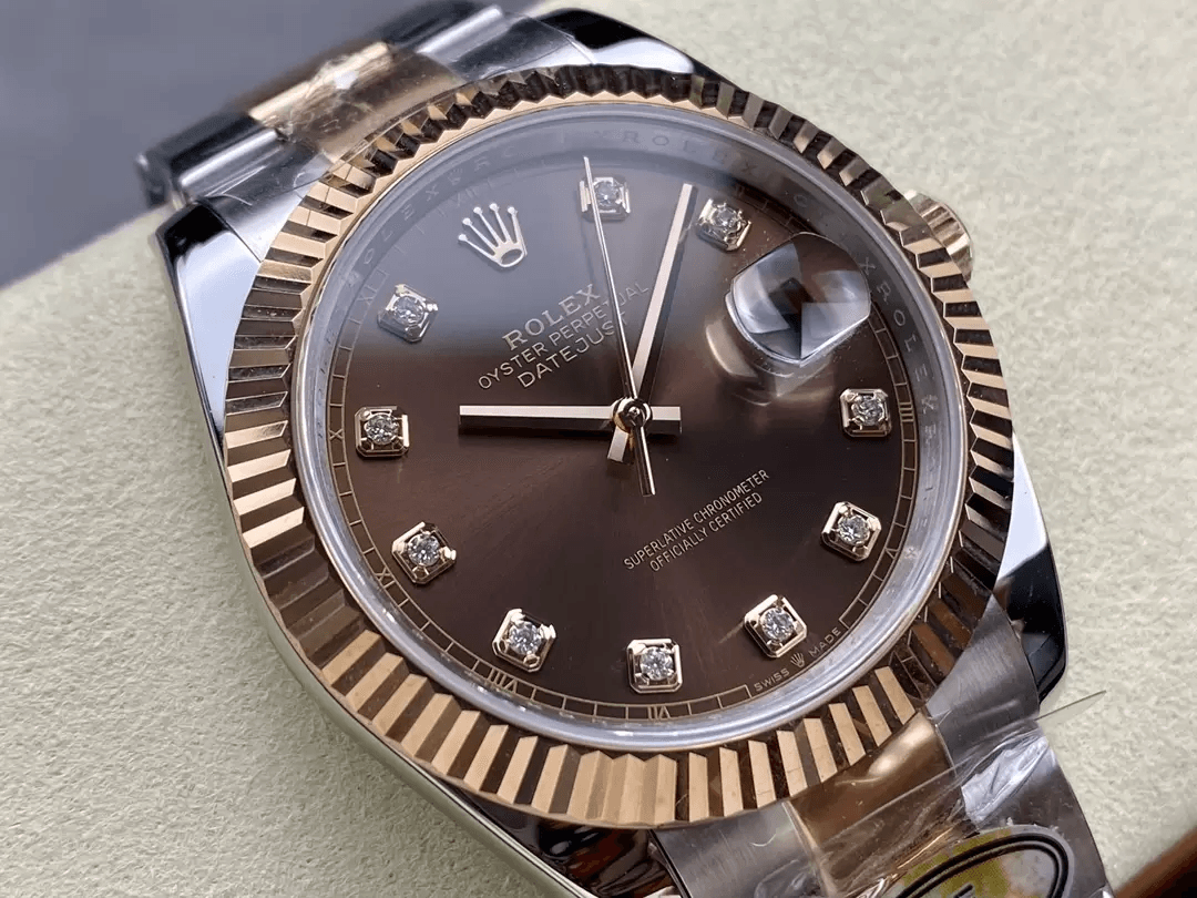 ROLEX 로렉스 데이저스트 브라운 10P 다이얼 오이스터 41mm