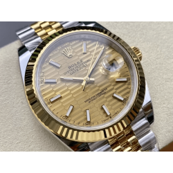 ROLEX 로렉스 데이저스트 샴폐인 와플 다이얼 콤비 쥬빌레 41mm