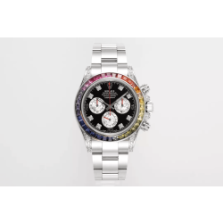 ROLEX 로렉스 데이토나 검판 레인보우 다이아 베젤 8P 40mm